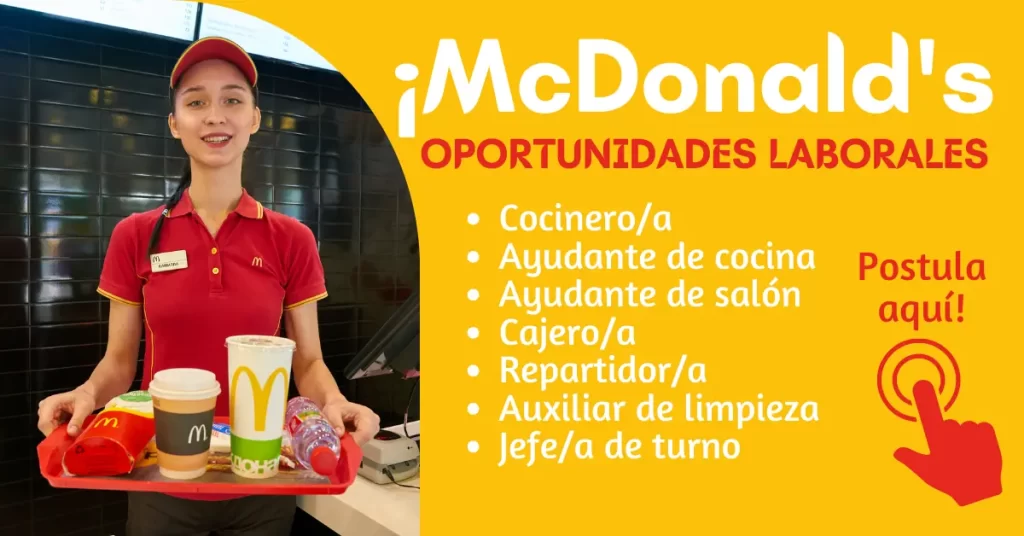 CONVOCATORIAS LABORALES PARA McDonald's